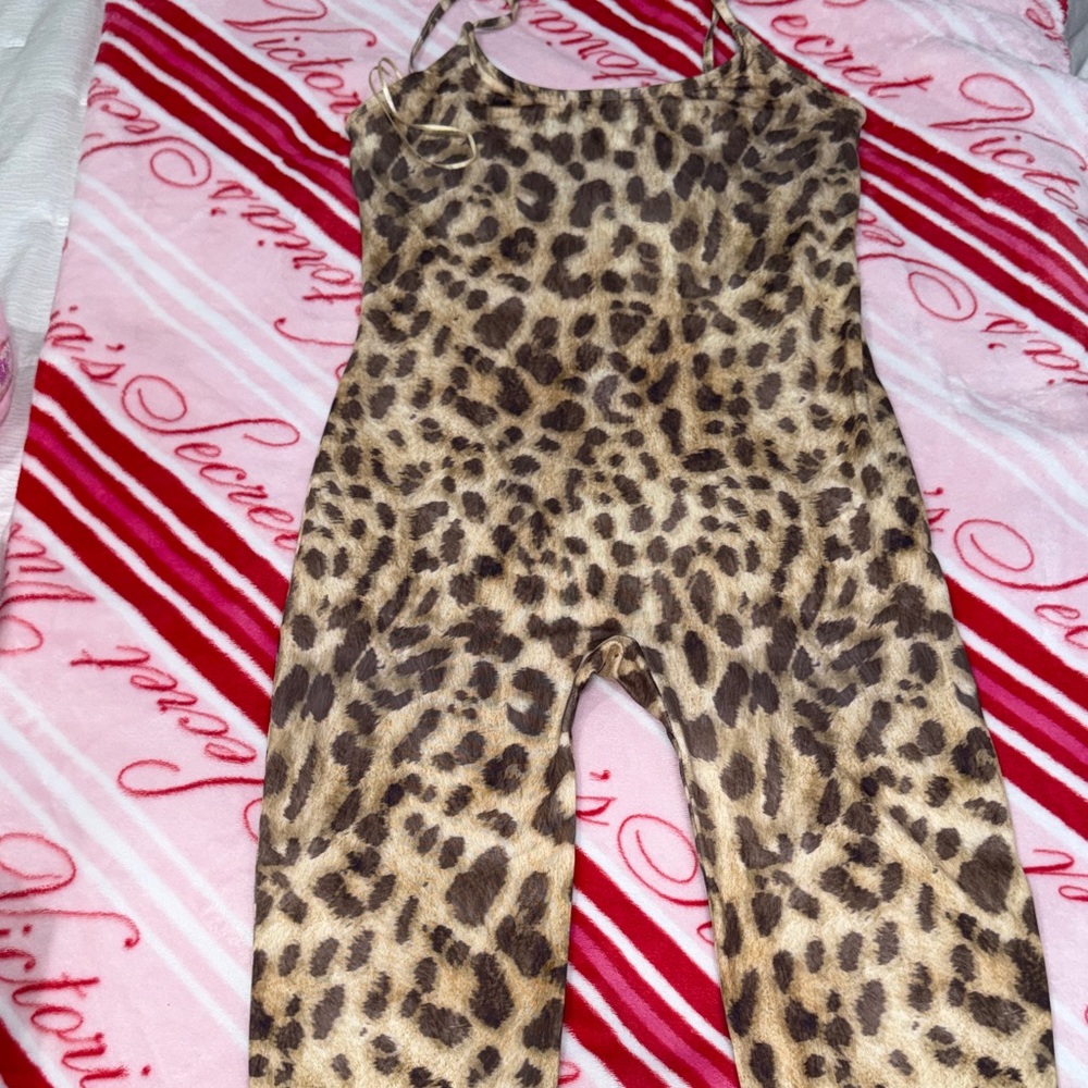 Zara Leopard Print Jumpsuit in Brown and Tan
